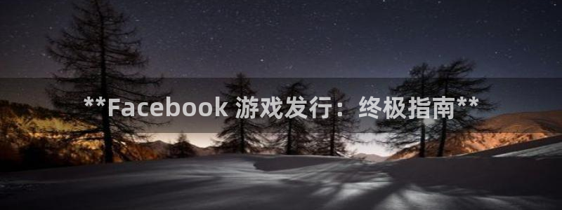 新宝gg平台—创造奇迹赌博：**Facebook 游戏发行：终极指南**
