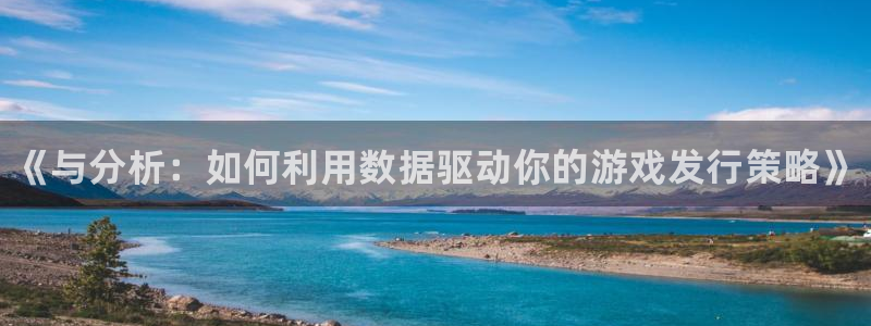 新宝GG创造奇迹：《与分析：如何利用数据驱动你的游戏发行策略》